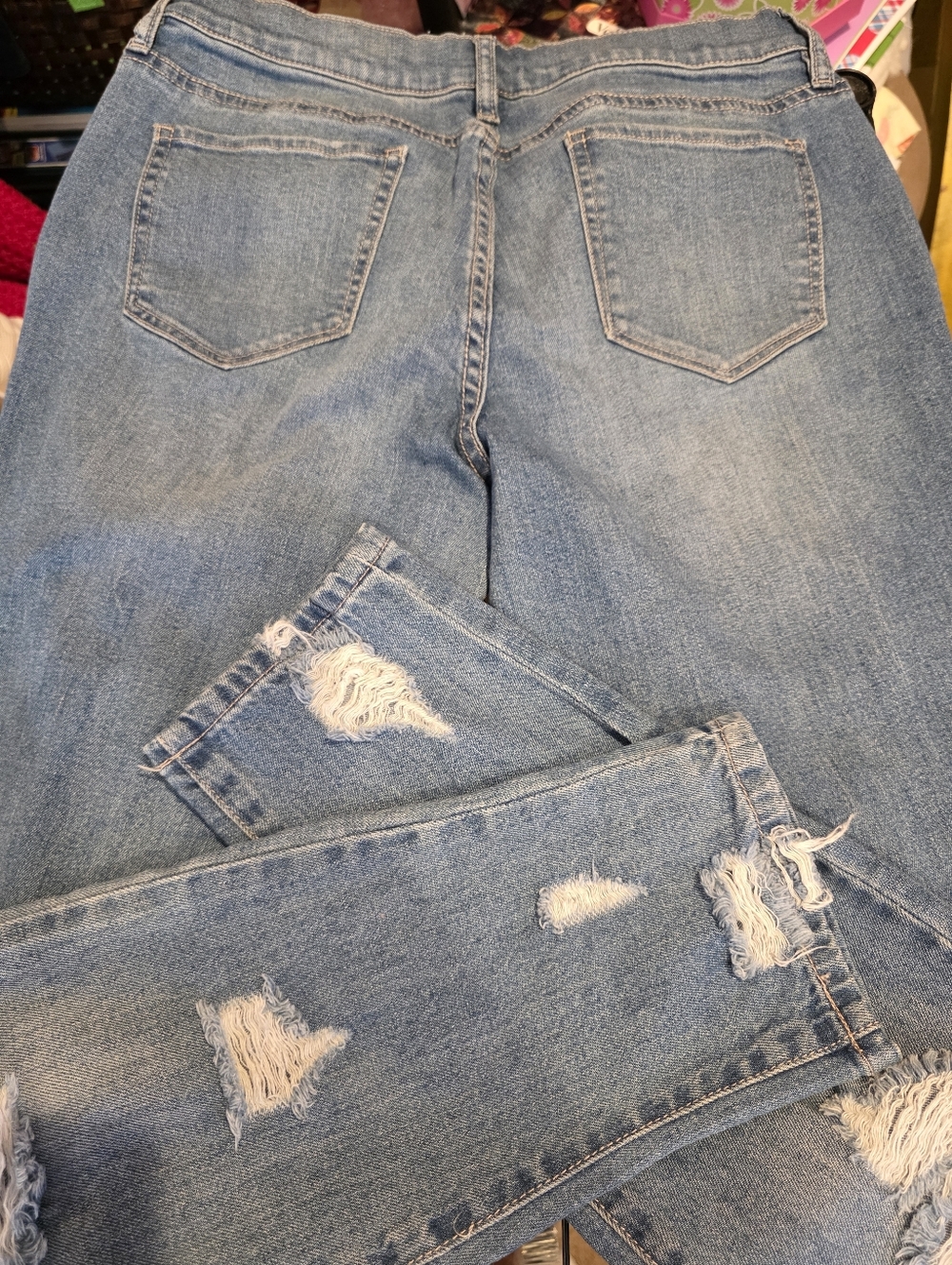 Soho Light Blue Distressed Boyfriend Jeans